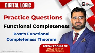 Practice Questions  Functionally Complete  Posts Functional Completeness Theorem [upl. by Mazlack847]