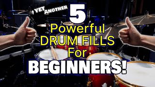 5 POWERFUL Drum Fills For Beginners PART 3  Easy Beginner Drum Fills  DRUM LESSON [upl. by Eylsel]