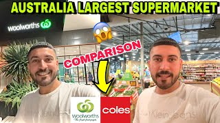 AUSTRALIA’S LARGEST SUPERMARKET  WOOLWORTHS COMPARED TO COLES [upl. by Leonanie]