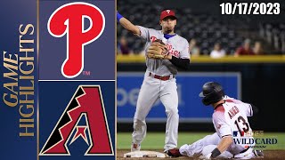 Arizona Diamondbacks vs Philadelphia Phillies NLDS 10172023 PLAY OFFS Full Game  Highlights [upl. by Akkeber]