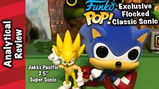 Flocked Funko Classic Sonic amp 25quot Super Sonic Unboxing and Review [upl. by Aytnahs]