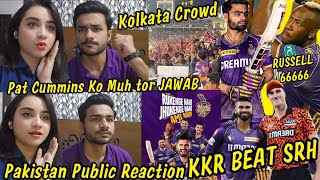 KOLKATA Win a Thriller Match Against Sunrisers Hyderabad Pakistan Public Reaction😱 Rana Hero KKR [upl. by Marduk]