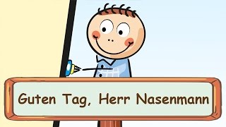 🌼 Guten Tag Herr Nasenmann  Fingerspiellieder zum Mitsingen  Kinderlieder [upl. by Yole]