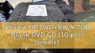 Review HP DVDRW 47GB Blank DVD CD 10 pcs spindle [upl. by Luaped]