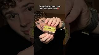 Eating The Viral Dubai Chocolate For The First Time [upl. by Hillari]