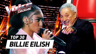 Outstanding BILLIE EILISH covers on The Voice  Mega Compilation [upl. by Ablem]