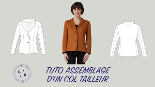 Le col tailleur le tuto de lassemblage dun col tailleur [upl. by Eidak]