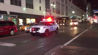 New NYPD Supervisor Unit Responding With A Convoy Of Police Vans amp A Department Of Corrections Bus [upl. by Assylla]