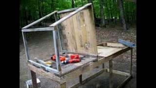 Making A Chicken Tractor Using Recycled Wood Pallets [upl. by Yeleak]