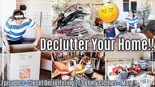 NEW DECLUTTER YOUR HOME  episode 3  INSANE Closet Declutter with Me 2023  Decluttering Tips [upl. by Bibeau]