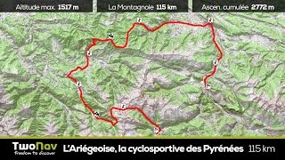 LAriégeoise la cyclosportive des Pyrénées 2015  La Mountagnole  115 km [upl. by Nevet]