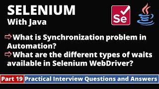 Part19Selenium with Java Tutorial  Practical Interview Questions and Answers  Waits [upl. by Pachston]