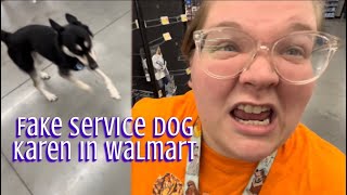 FAKE SERVICE DOG KAREN amp STALKER IN WALMART [upl. by Simpson656]