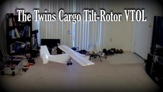 The Twins Cargo TiltRotor VTOL Aircraft  Test Hovers [upl. by Yahsal802]