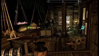 Riften Riverside Home amp Lierins Riverside Apartment  Skyrim House Mod [upl. by Carmel]