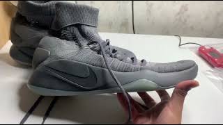 Nike Hyperdunk flyknit 2016 GREY 16US  34cm  505 EU [upl. by Harod]