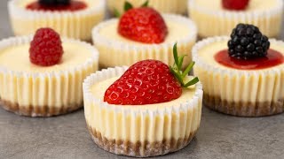 Easy Mini Cheesecakes Recipe [upl. by Nyssa]