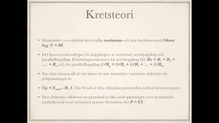 Sammanfattning av fysik 1 och 2 del 3 Gymnasiefysikens Elektricitetslära [upl. by Yelraf379]