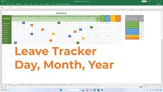 How to easily create Leave tracking in Excel [upl. by Minsat]