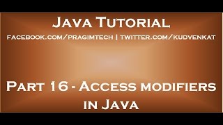 Access modifiers in Java [upl. by Yesor]