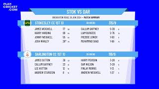 Stokesley CC 1st XI v Darlington CC 1st XI [upl. by Newberry]