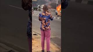 JUST IN A Mobil Filling Station along Awolowo Way Ikeja is on fire [upl. by Aicrag]