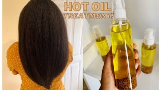 HOT OIL TREATMENT Using Hair Growth Oil  For Dry Scalp Stimulation amp Rapid Hair Growth [upl. by Shirleen]