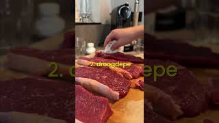 Steak bakken voor vrienden koken biefstuk steak sierdsteak [upl. by Nyrhtac]