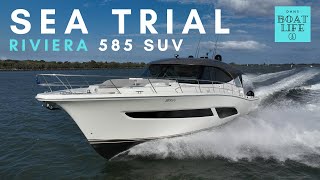 FIRST Test  RIVIERA 585 SUV  Offshore  Inshore  Anchoring  Docking amp Fuel Burn [upl. by Ella]