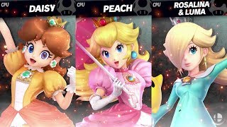 Super Smash Bros Ultimate Daisy VS Peach VS Rosalina [upl. by Inwat]