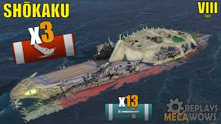 Aircraft Carrier Shōkaku 3 Kills amp 87k Damage  World of Warships Gameplay [upl. by Aicercul]