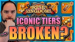 Reactions to Iconic Equipment Tiers too much power Rise of Kingdoms [upl. by Nwahsram441]