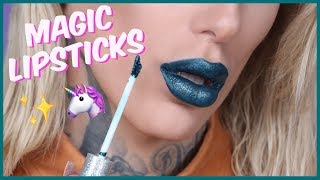 MAGIC GLITTER TRANSFORMING LIQUID LIPSTICK Is It Jeffree Star Approved [upl. by Nodlehs]