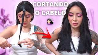 COMO CORTAR O CABELO EM CASA SOZINHA  ATUALIZADO [upl. by Liatris]