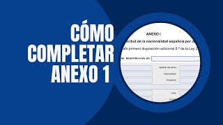 Cómo completar Anexo 1 [upl. by Floss]