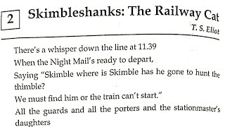 Skimbleshanks the railway cat by TSElliot of class 9 icse explanation in hindi of treasure chest [upl. by Enirehtak517]