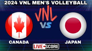 Japan vs Canada  2024 Mens Volleyball Nations League Live Scoreboard [upl. by Aleacem]