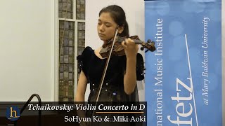 Tchaikovsky Violin Concerto in D I Allegro moderato  SoHyun Ko 고소현 violin Miki Aoki piano [upl. by Pelpel]