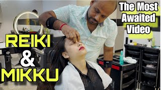 Reiki master giving head massage to Mikku Barber Asmr massages to Relax Imsomnia  Indian barber [upl. by Atikaj]