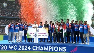 T20 World Cup Champions Team India felicitated in grand style in Mumbai [upl. by Jola836]