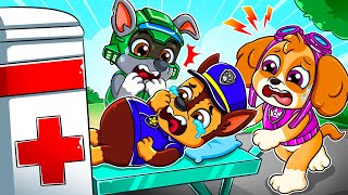 Paw Patrol Ultimate Rescue  CHASE GOT SICK Please Take Him To Hospital😭  Sad Story  Rainbow 3 [upl. by Neale]