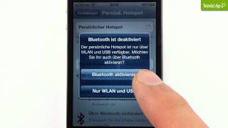 iPhone Tutorial Persönlicher Hotspot [upl. by Annaj]