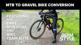 MTB to Gravel Bike Conversion featuring the Enve Carbon Mountain Fork and BMC Teamelite [upl. by Ajoop229]