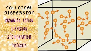 KINETIC PROPERTIES OF COLLOIDS  BROWNIAN MOTION  DIFFUSION  SEDIMENTATION  VISCOSITY [upl. by Adias853]