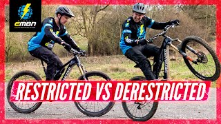 Derestricted Vs Restricted E Bike Comparison  Road Downhill Run amp Trail Loop [upl. by Malcom]