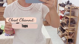 Decluttering My Closet Saying Goodbye to 33 Tops 👕✨ [upl. by Jorgensen]