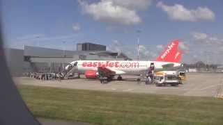 Landing at Liverpool Airport Merseyside England  15th July 2014 [upl. by Merline339]