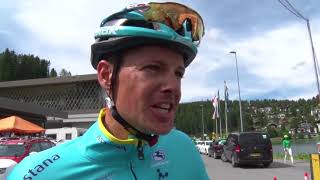 Jakob Fuglsang  Postrace interview  Stage 7  Tour de Suisse 2018 [upl. by Dercy]