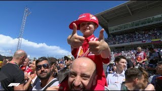 Kimi Fan Meets His Idol  2017 Spanish Grand Prix [upl. by Ayota]