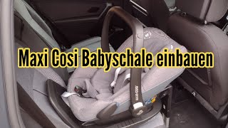 Maxi Cosi einbauen Isofix Maxi Cosi Pebble Plus i Size Babyschale befestigen [upl. by Alissa]